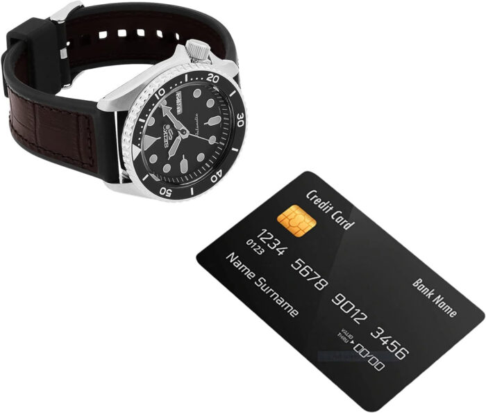 Seiko 5 Sports SKX Automatic Black Dial Black Leather Strap Watch for Men - SRPD55K2 - Image 11